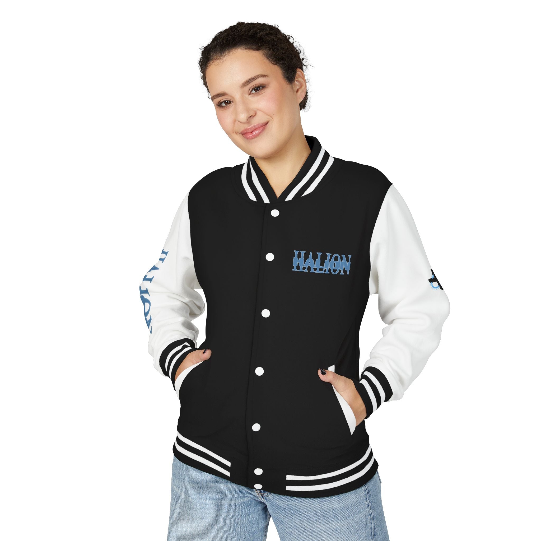 Letterman Jacket — 'HALION' Retro Track Emblem Varsity Jacket