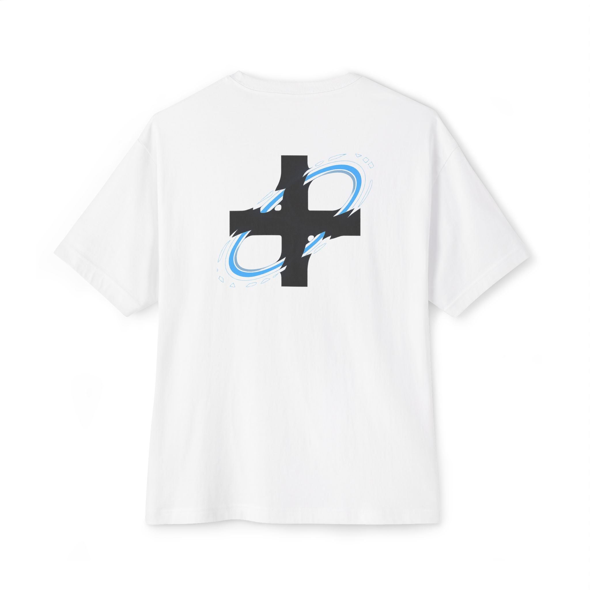 Wanderlust Halo Tee — Golden Angel Wings Graphic Boxy T-Shirt