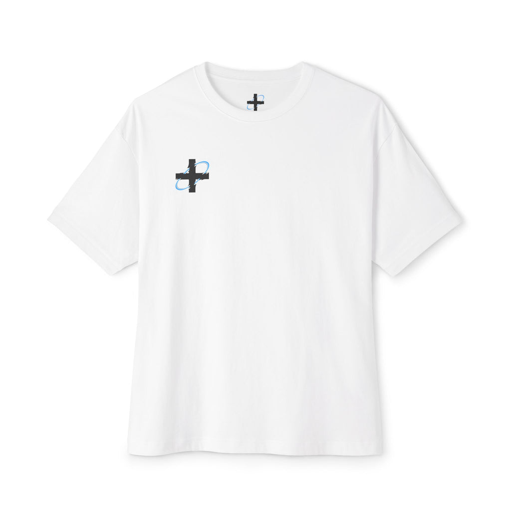 Wanderlust Halo Tee — Golden Angel Wings Graphic Boxy T-Shirt