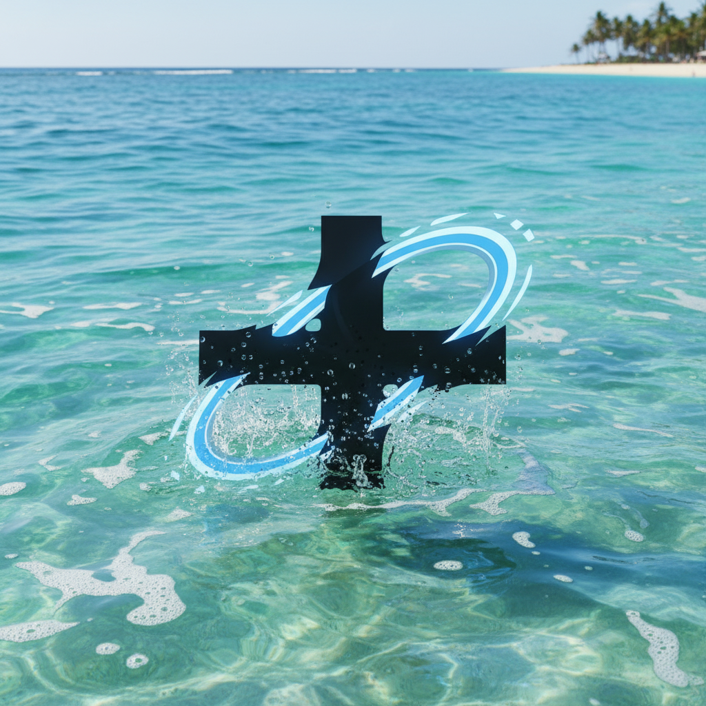 Ocean scene with HALIONWEAR logo